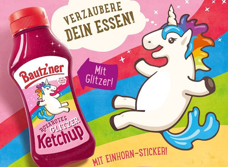 einhorn glitzer ketchup bautzner