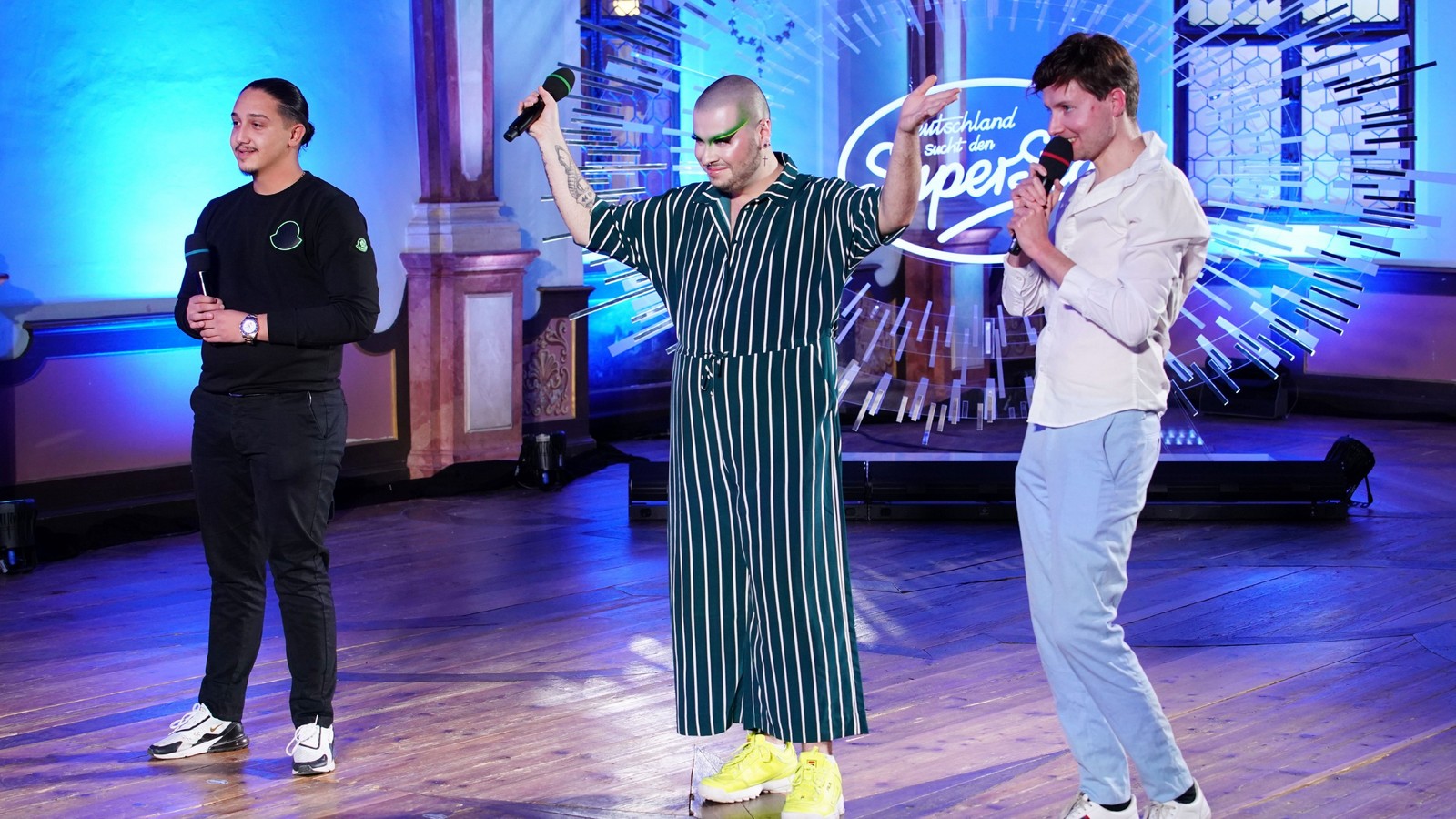 Enrico Juniku, Daniel Ludwig und Julian Gerst bei DSDS 2021