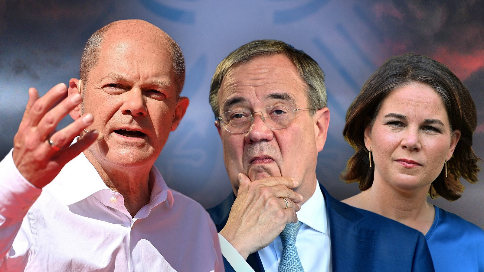 Olaf SCHOLZ (SPD),Armin LASCHET (CDU),Annalena BAERBOCK, (Buendnis 90/die Gruenen)