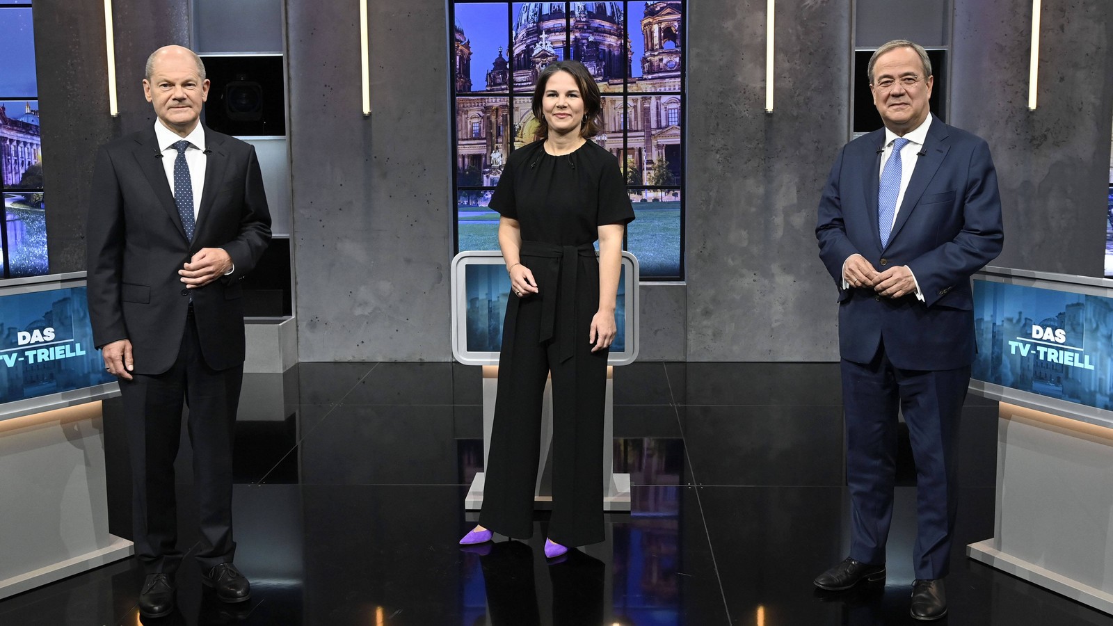 Olaf Scholz, Annalena Baerbock und Armin Laschet