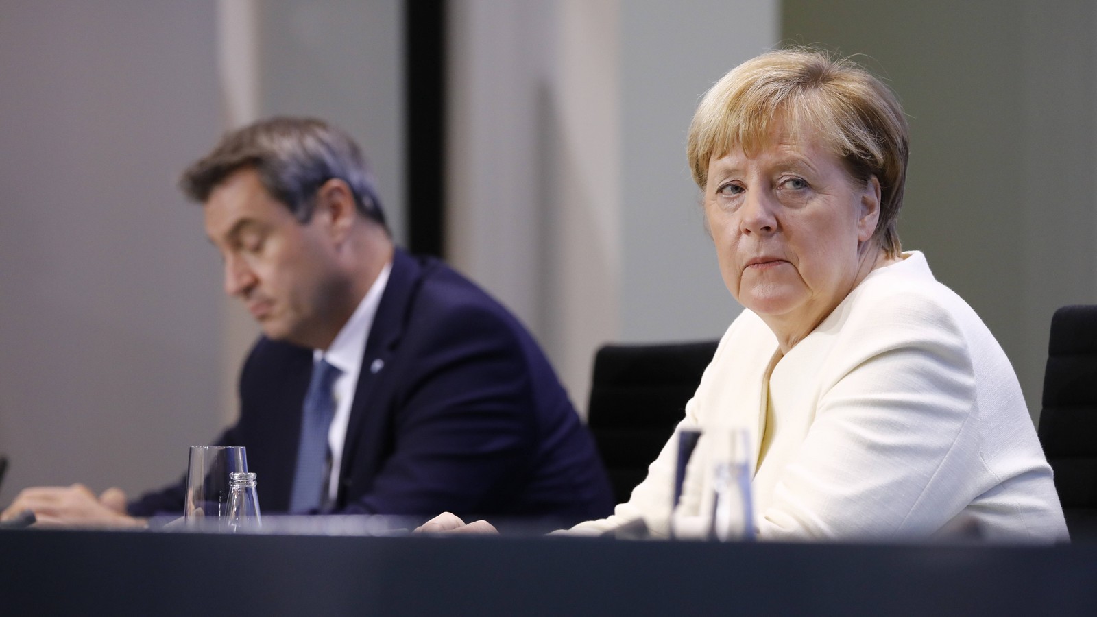 Markus Söder und Angela Merkel