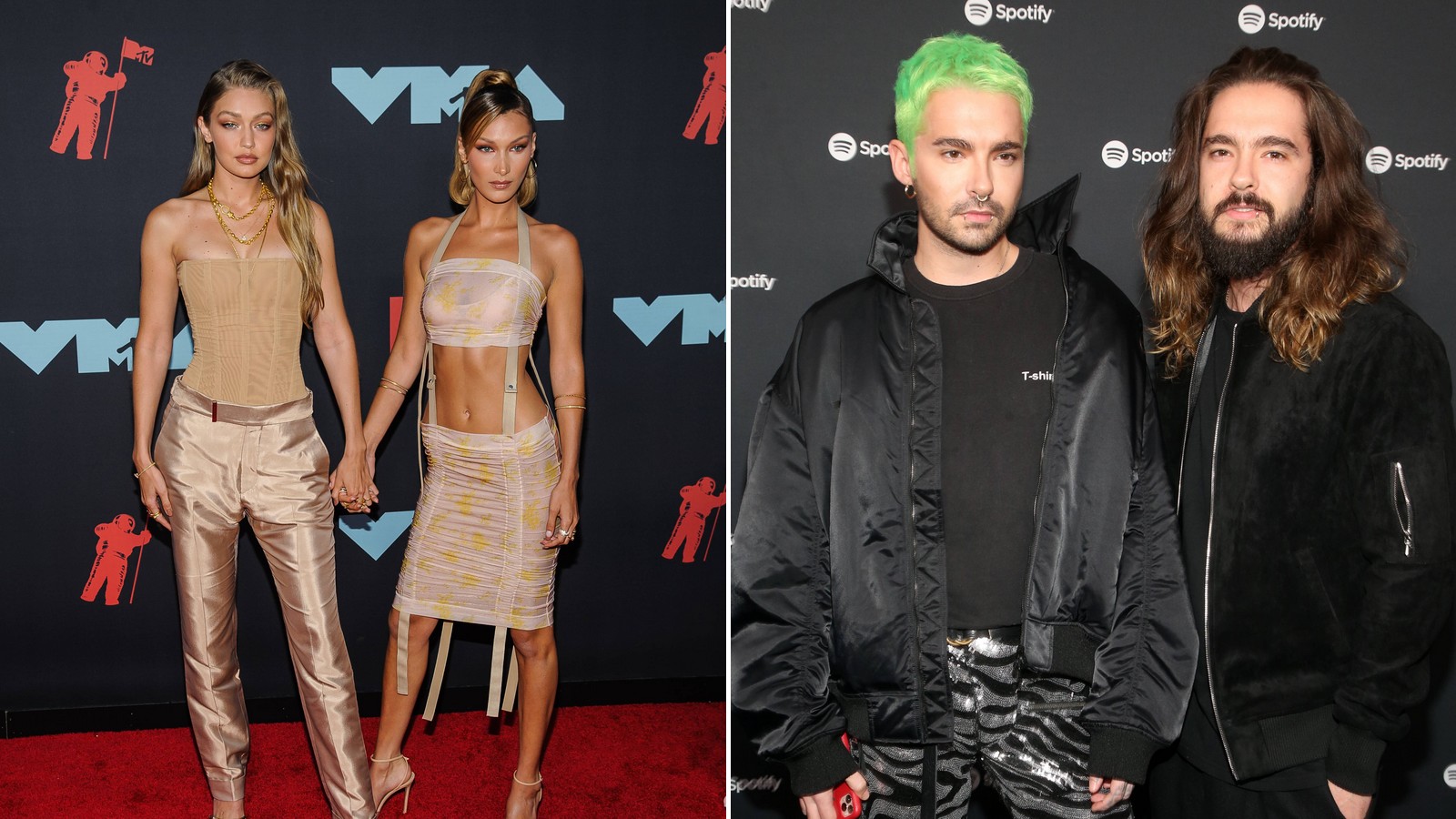 Bella und Gigi Hadid sowie Tom und Bill Kaulitz