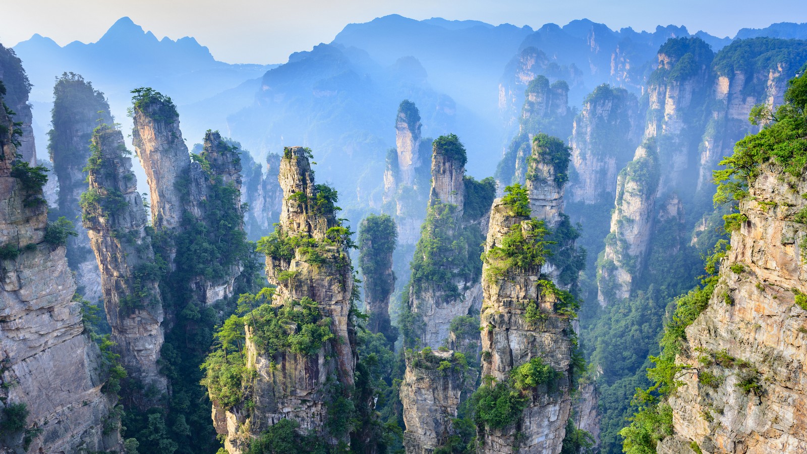 Die Landschaft der Zhangjiajie in China