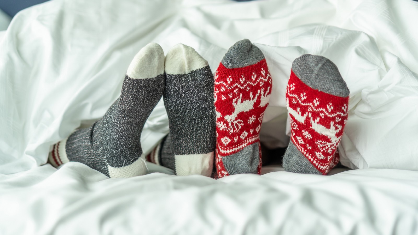 Socken im Bett