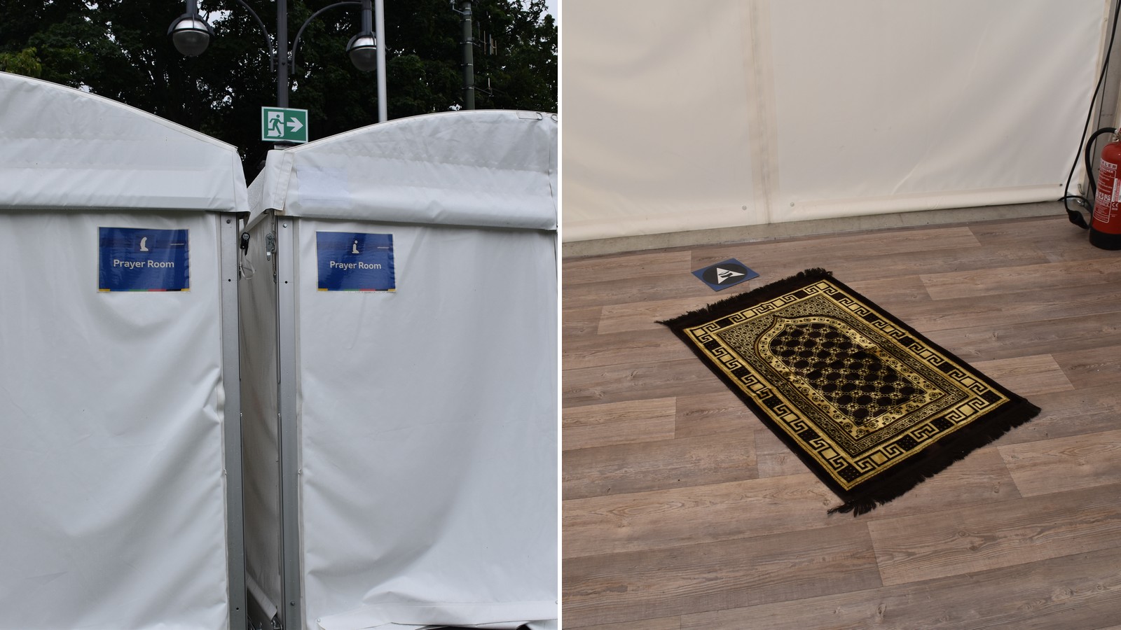 Gebetsraum auf der Berliner Fanmeile