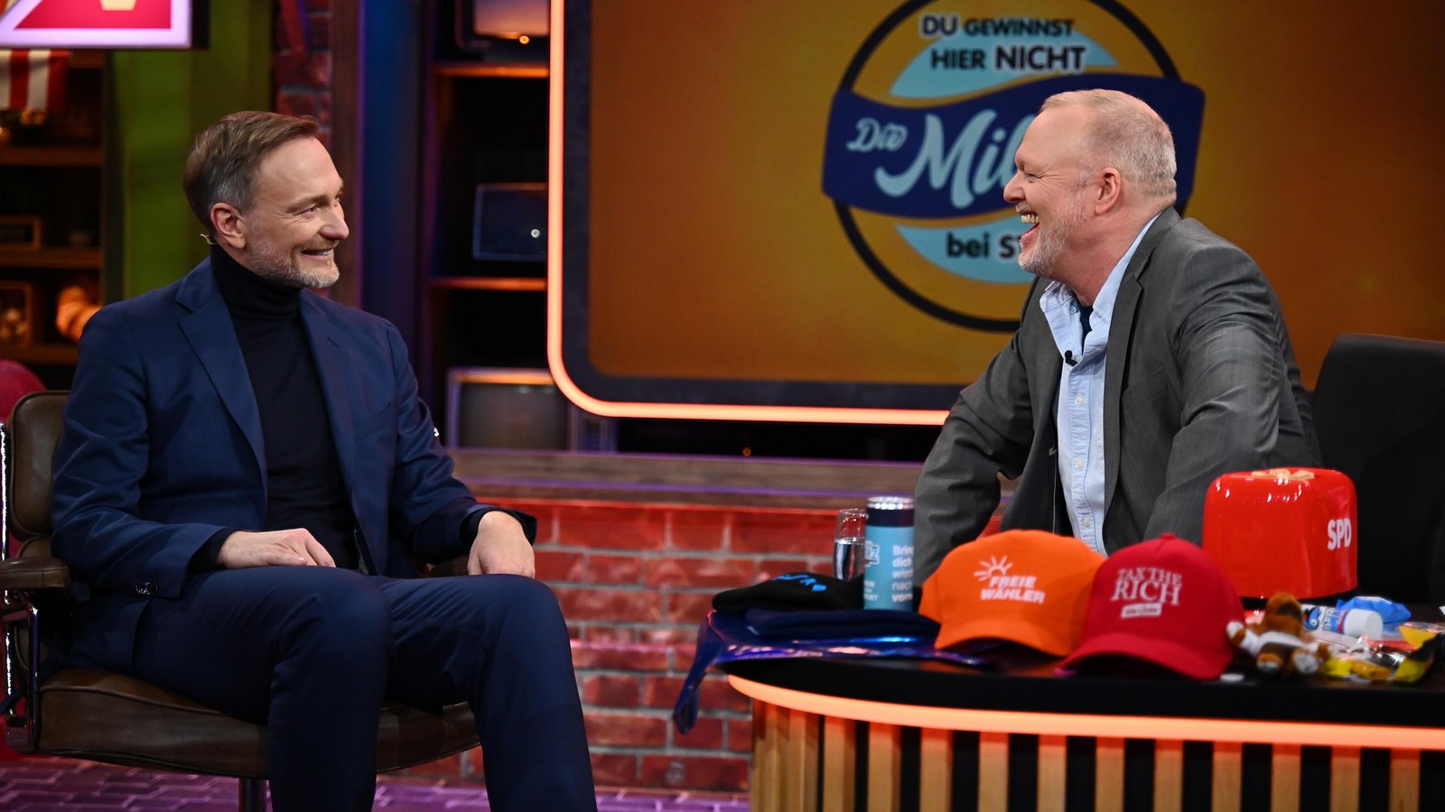 Christian Lindner und Stefan Raab