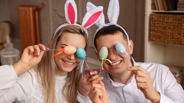 Paar an Ostern
