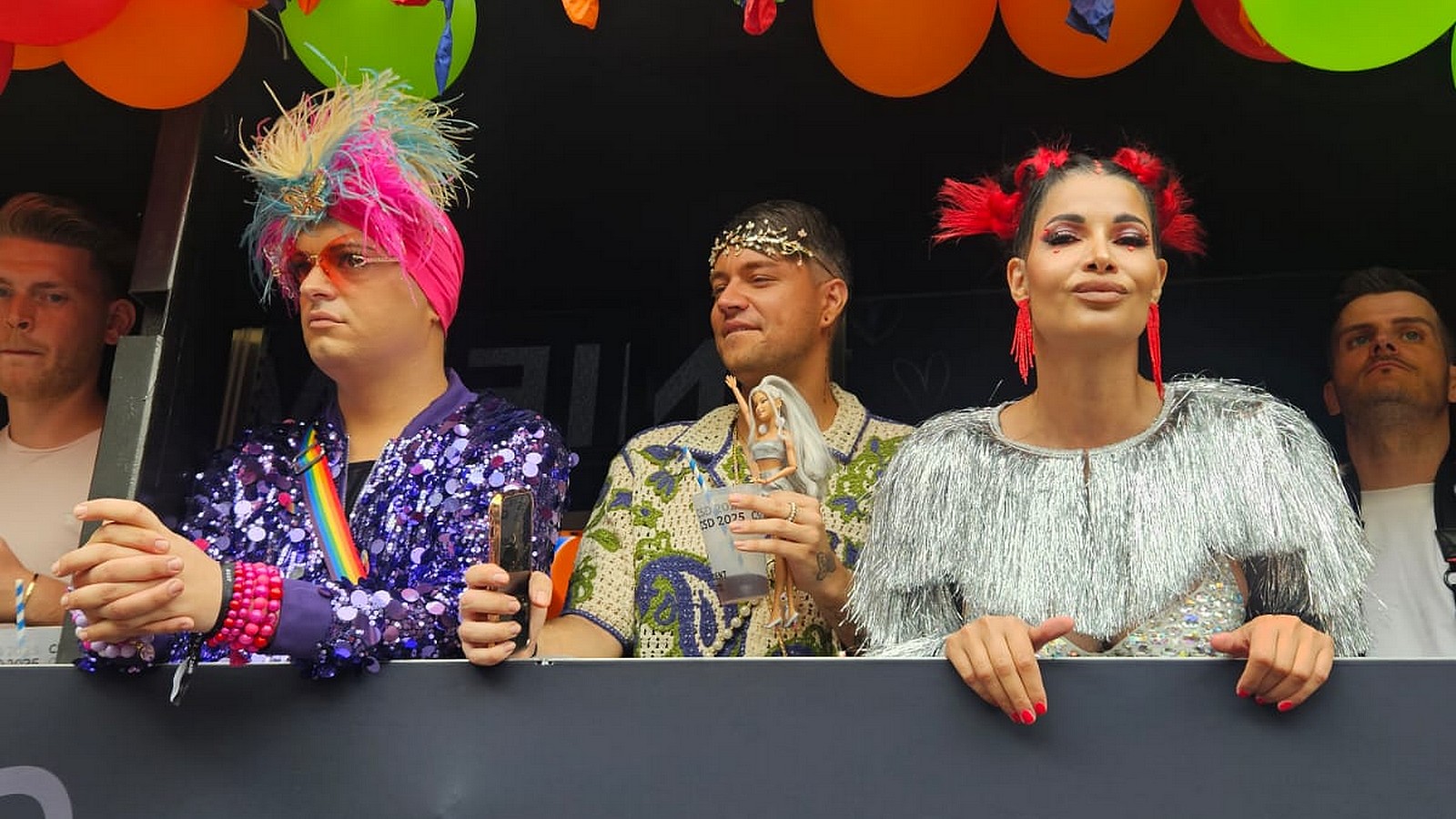 Julian Stoeckel, Marcell Damaschke und Micaela Schäfer