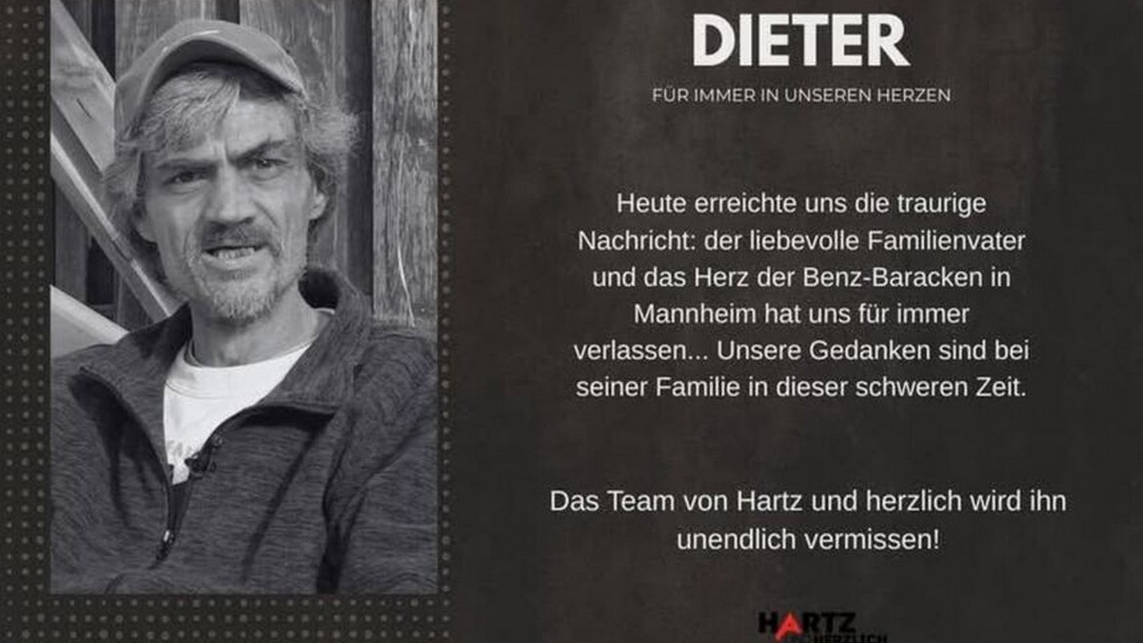 Fake News: Dieter aus "Hartz und herzlich" soll verstorben sein 61 "Hartz und herzlich"