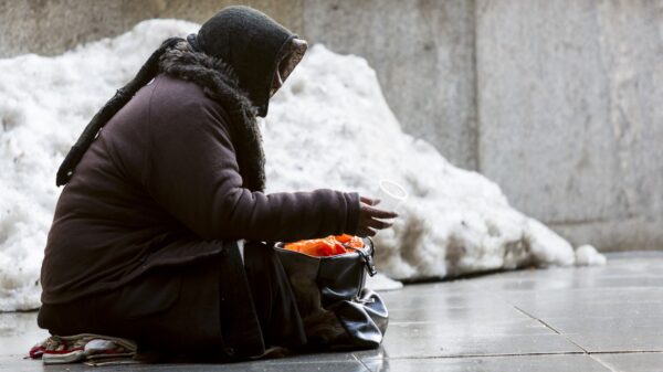 Obdachlose im Winter