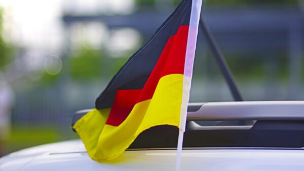 Deutschlandfahne am Auto